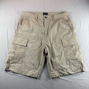 Levis Cargo Shorts Mens 34 Beige Ripstop 9" Utility Pockets Outdoors Hiking Camp